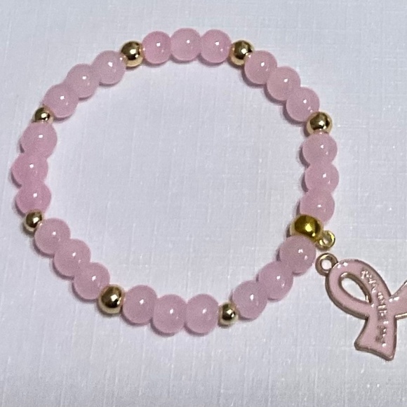 Rose Quartz charm bracelet - Picture 1 of 1